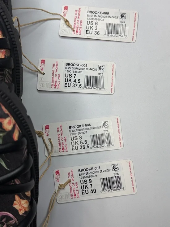 Roxy Women's Brooke Slip-On Flat Sandals Floral Design - Picture 5 of 7